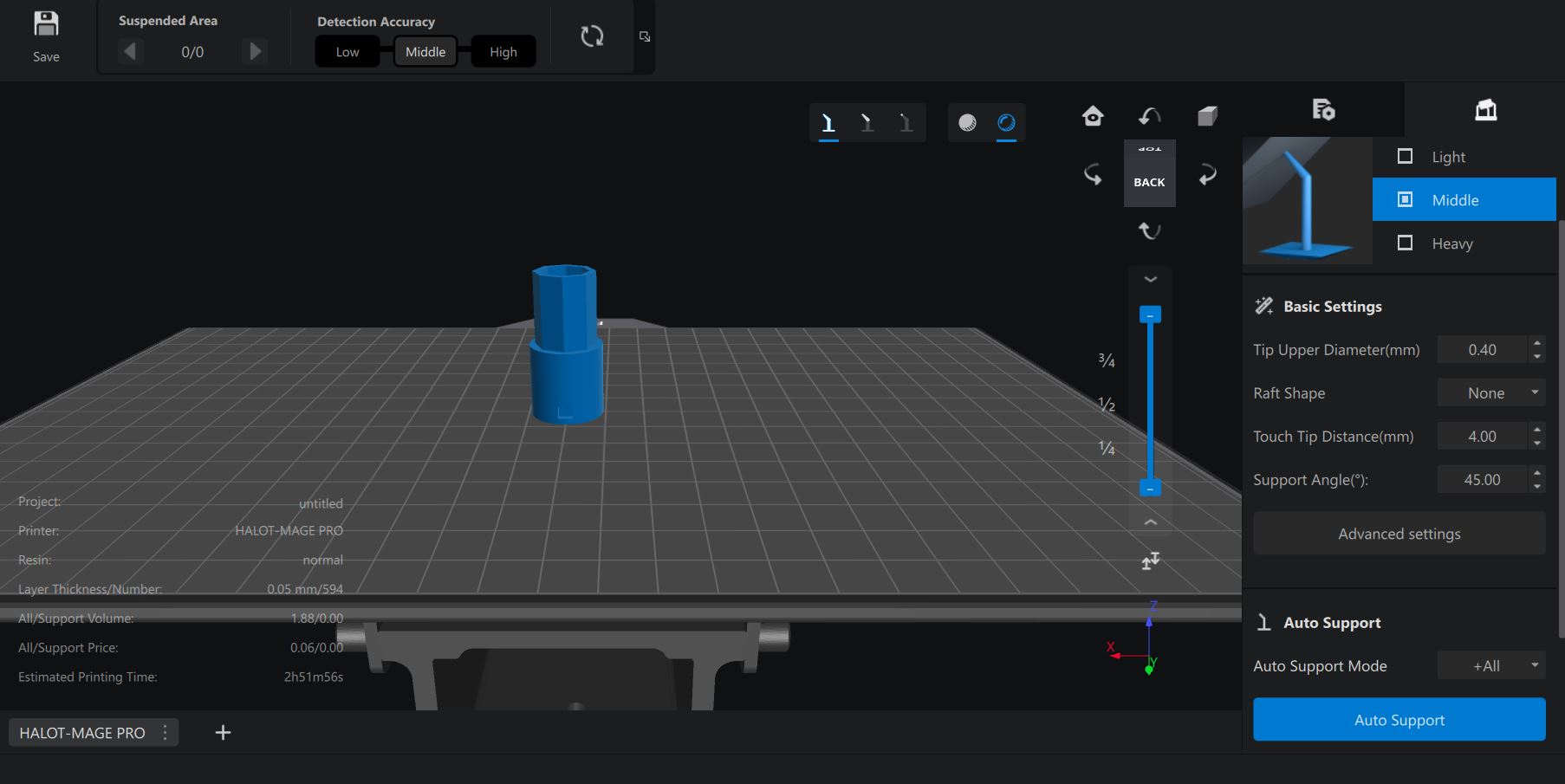A screenshot of a 3D printing slicer software with custom settings for a filament.